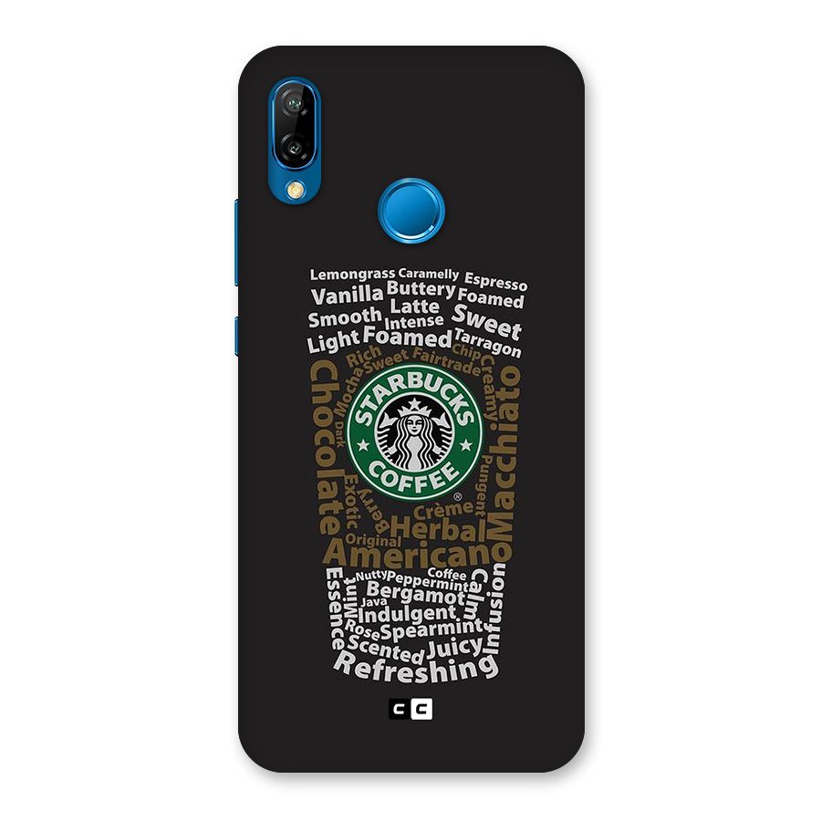 Glass StarBucks Back Case for Huawei P20 Lite