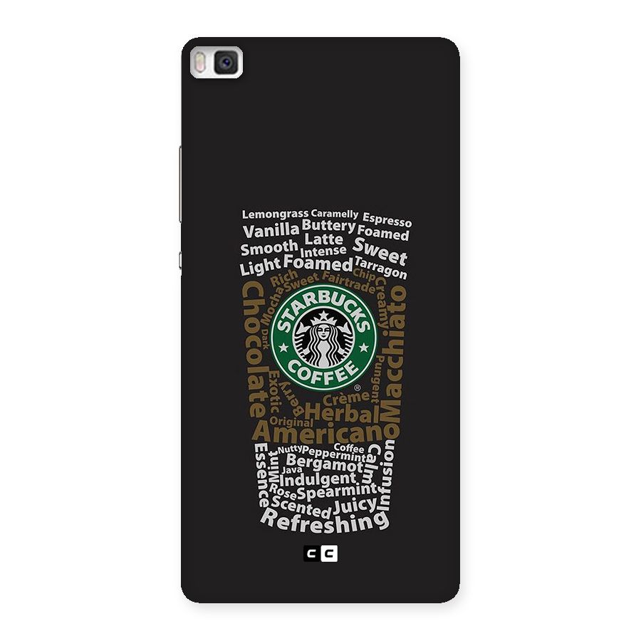 Glass StarBucks Back Case for Huawei P8