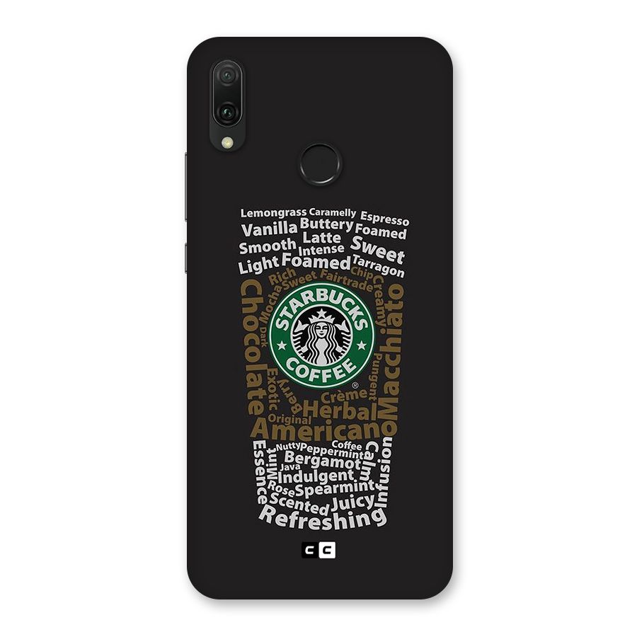 Glass StarBucks Back Case for Huawei Y9 (2019)