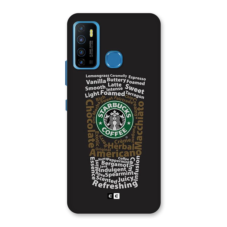 Glass StarBucks Back Case for Infinix Hot 9
