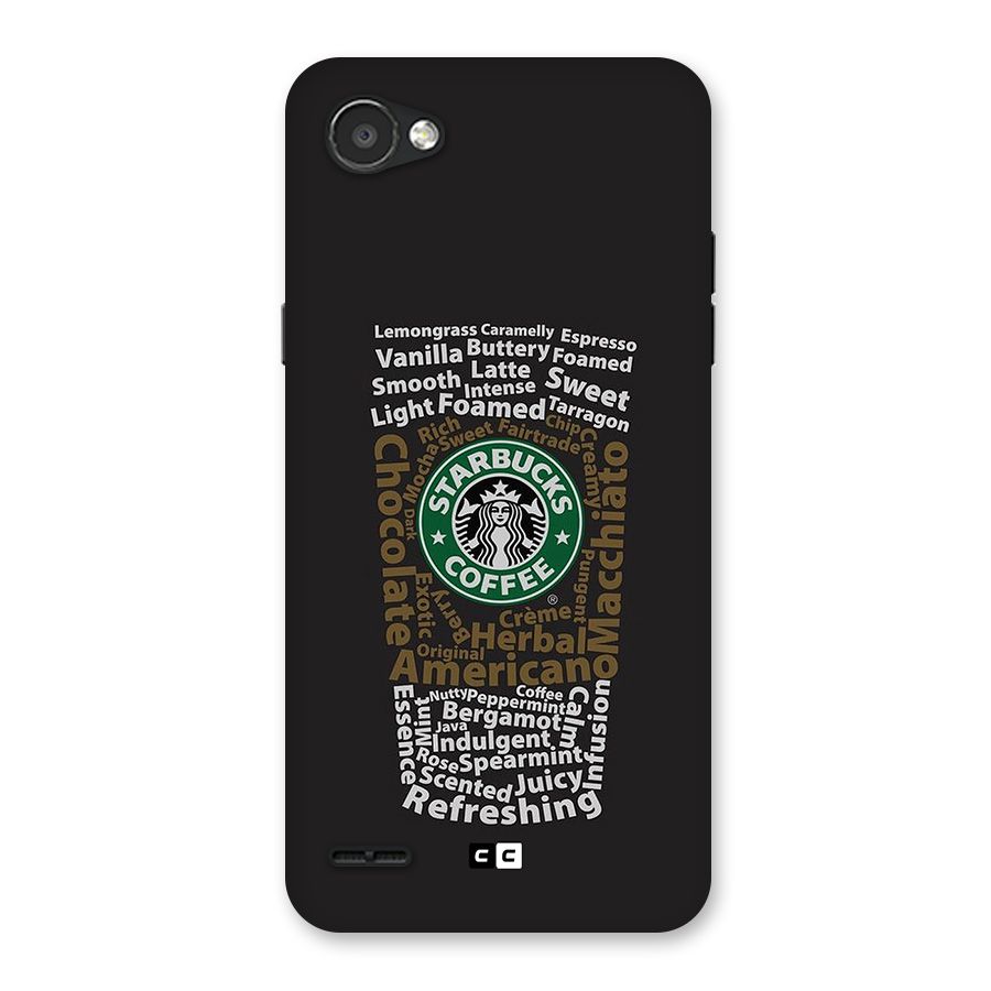 Glass StarBucks Back Case for LG Q6