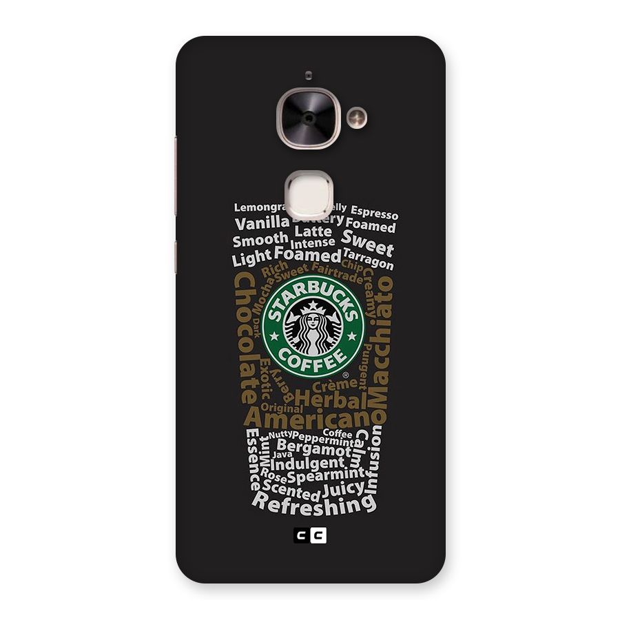Glass StarBucks Back Case for Le 2