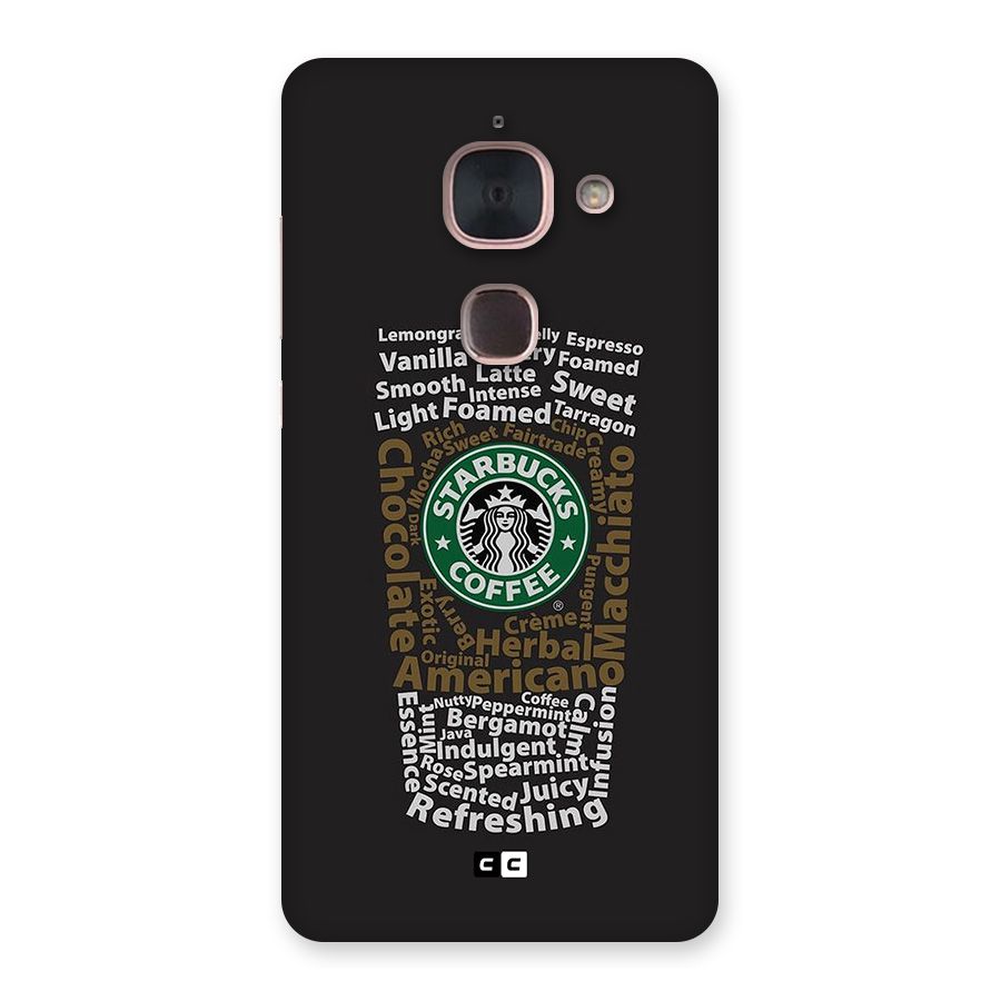 Glass StarBucks Back Case for Le Max 2