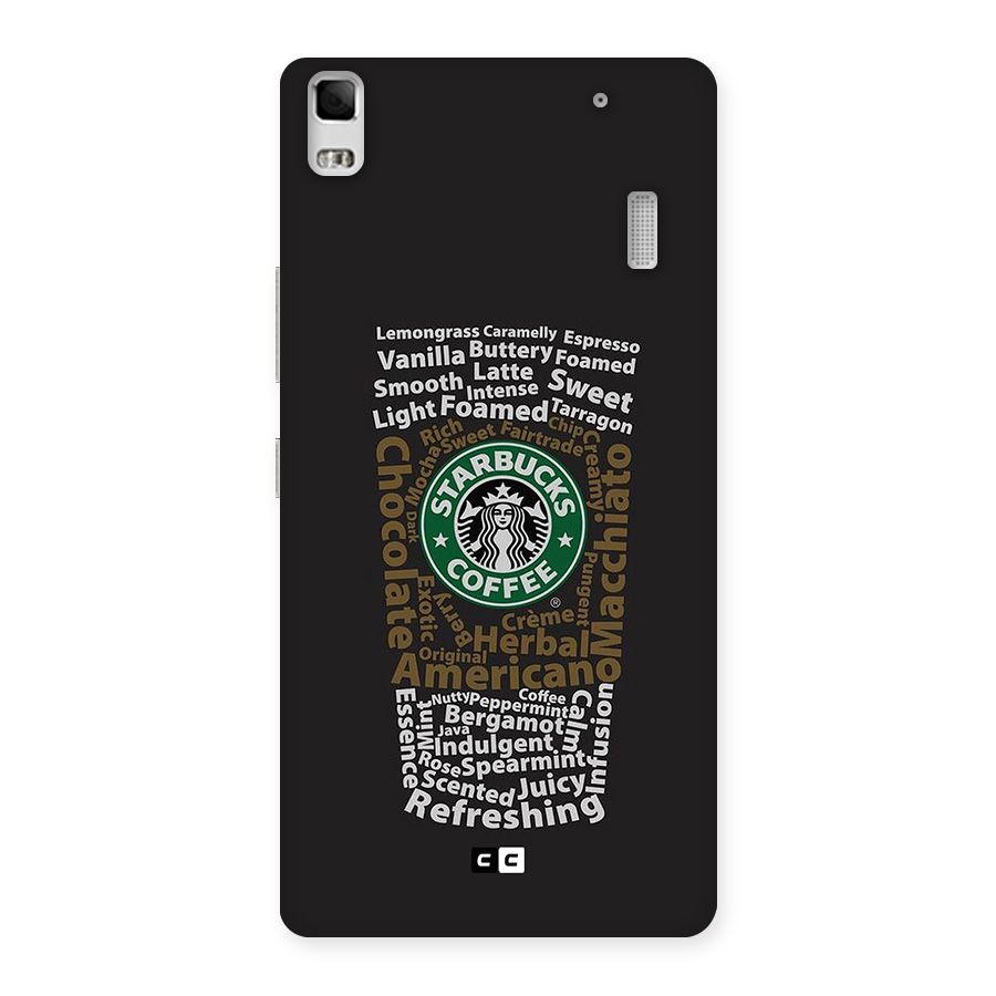 Glass StarBucks Back Case for Lenovo A7000