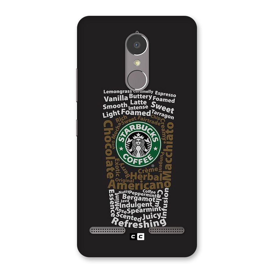 Glass StarBucks Back Case for Lenovo K6
