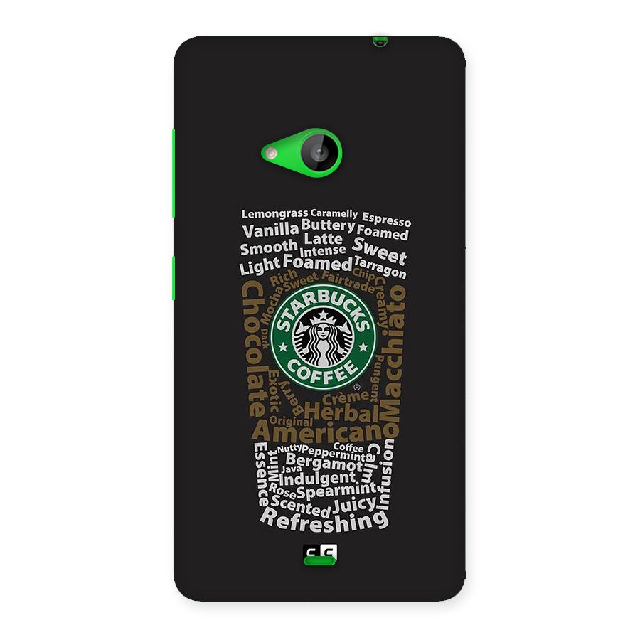 Glass StarBucks Back Case for Lumia 535