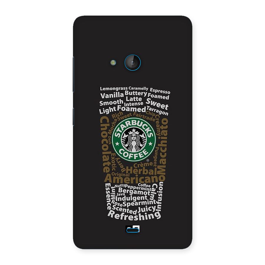 Glass StarBucks Back Case for Lumia 540
