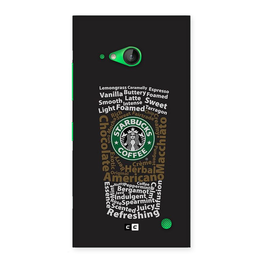 Glass StarBucks Back Case for Lumia 730