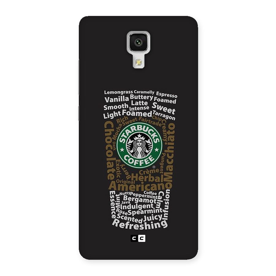 Glass StarBucks Back Case for Mi4
