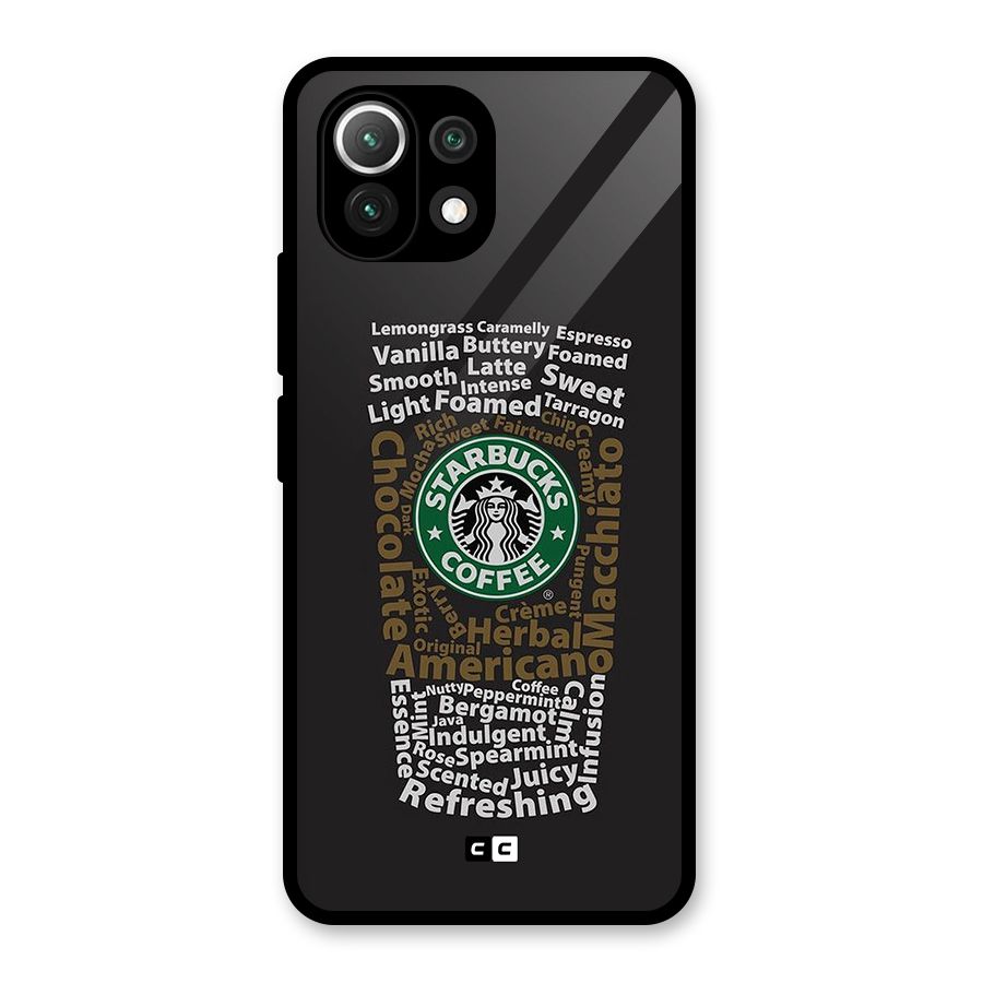 Glass StarBucks Glass Back Case for Mi 11 Lite NE 5G