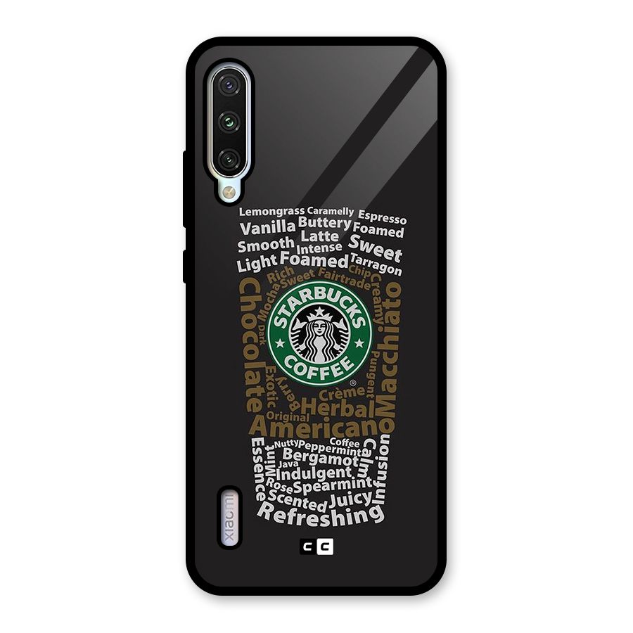 Glass StarBucks Glass Back Case for Mi A3