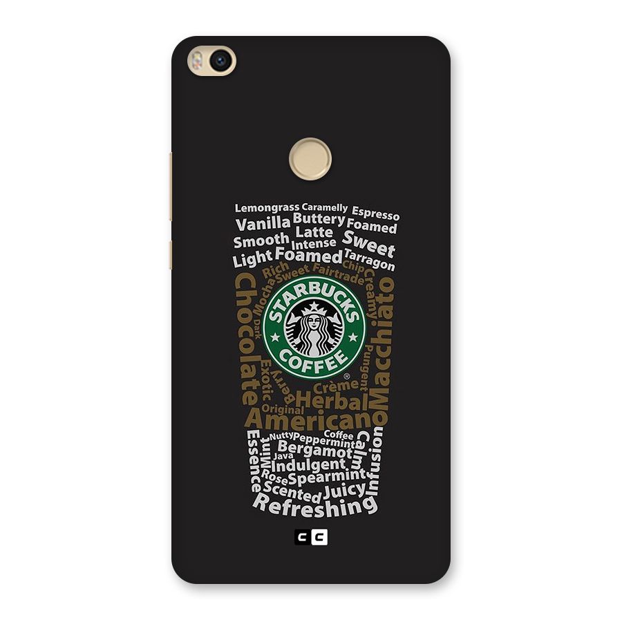 Glass StarBucks Back Case for Mi Max 2