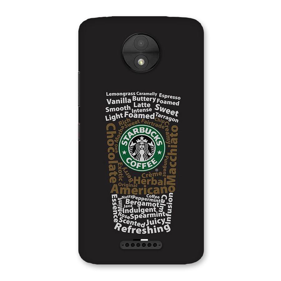 Glass StarBucks Back Case for Moto C