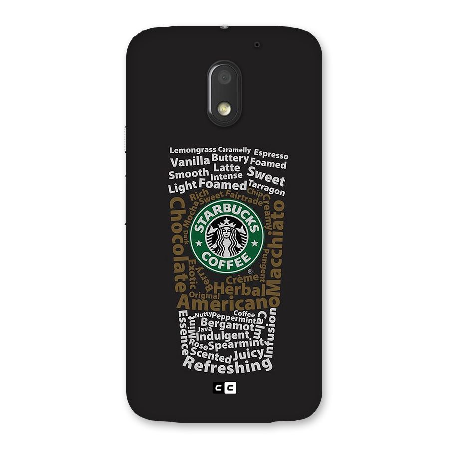 Glass StarBucks Back Case for Moto E3 Power