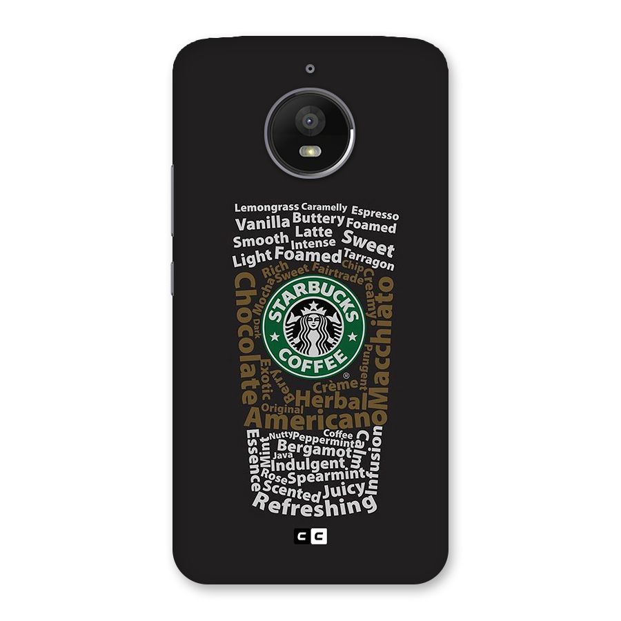 Glass StarBucks Back Case for Moto E4 Plus