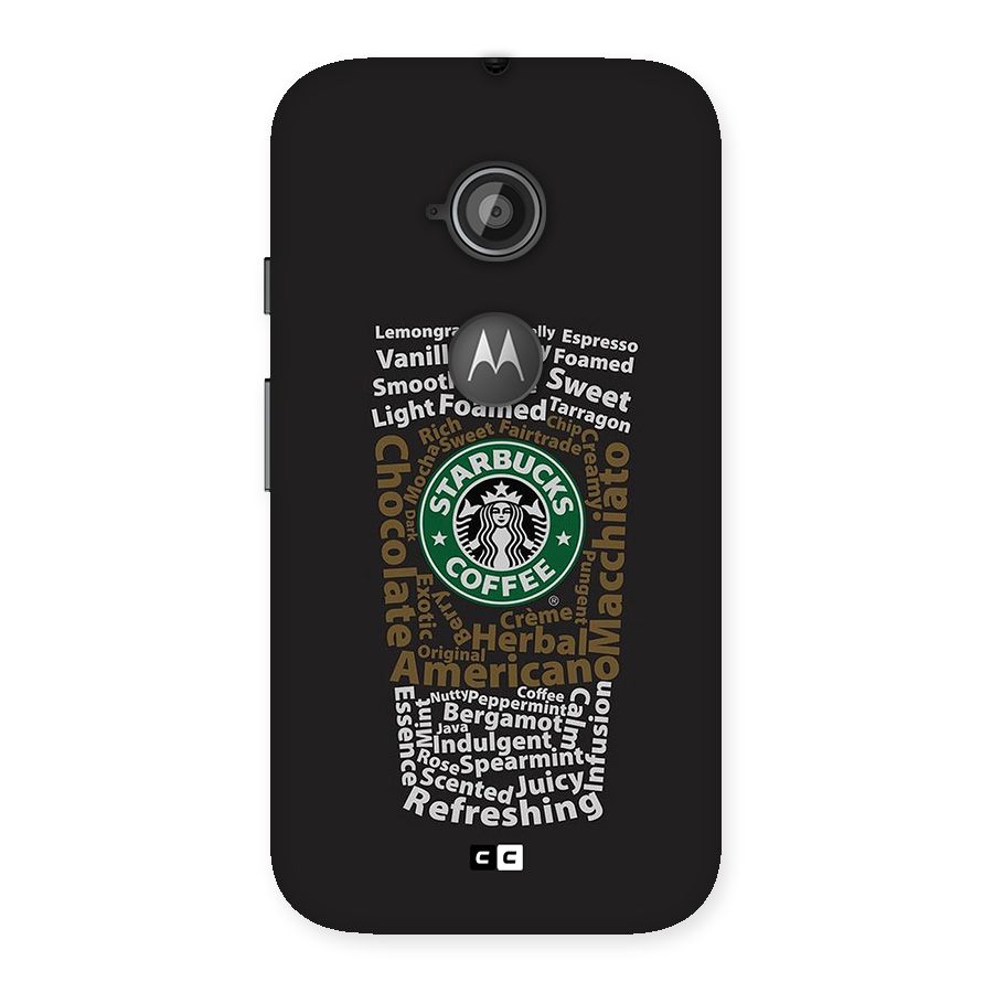 Glass StarBucks Back Case for Moto E 2nd Gen