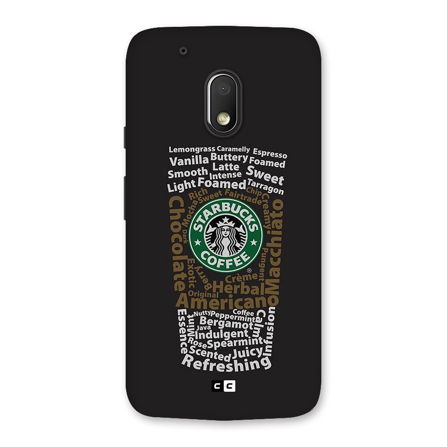 Glass StarBucks Back Case for Moto G4 Play