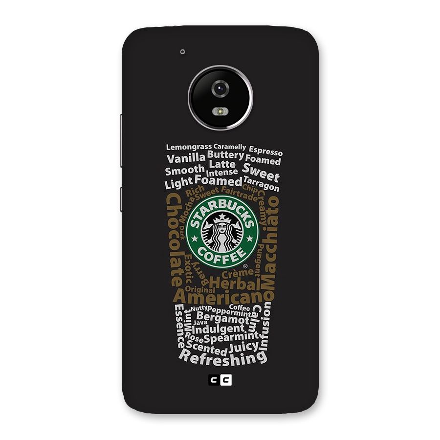 Glass StarBucks Back Case for Moto G5