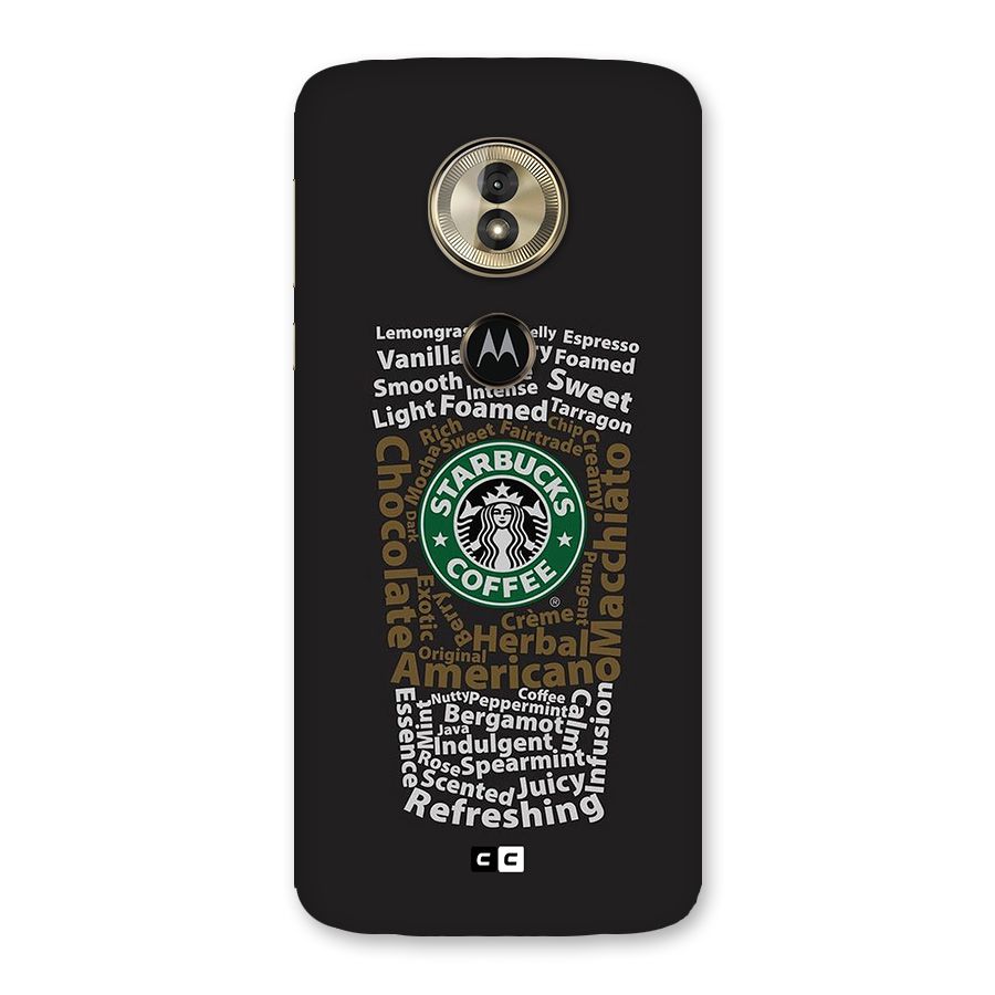 Glass StarBucks Back Case for Moto G6 Play