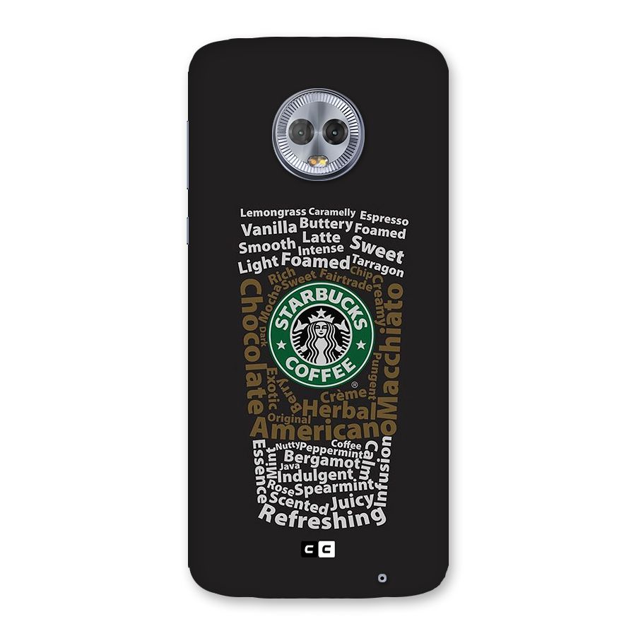 Glass StarBucks Back Case for Moto G6 Plus
