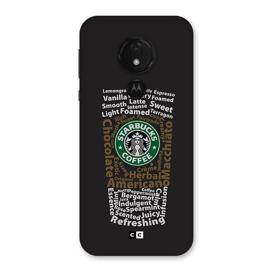 Glass StarBucks Back Case for Moto G7 Power
