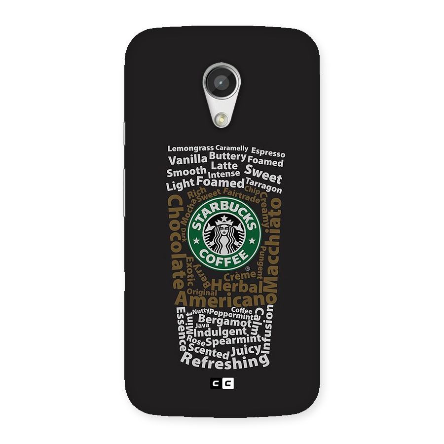 Glass StarBucks Back Case for Moto G 2nd Gen