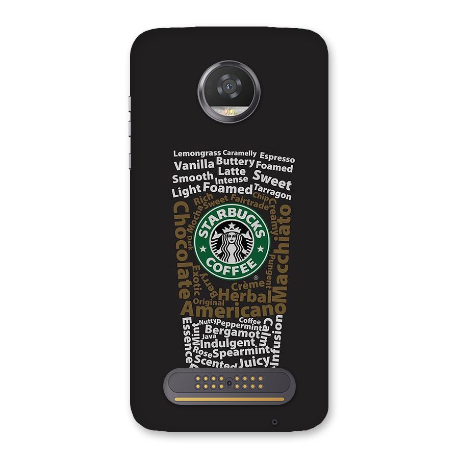 Glass StarBucks Back Case for Moto Z2 Play