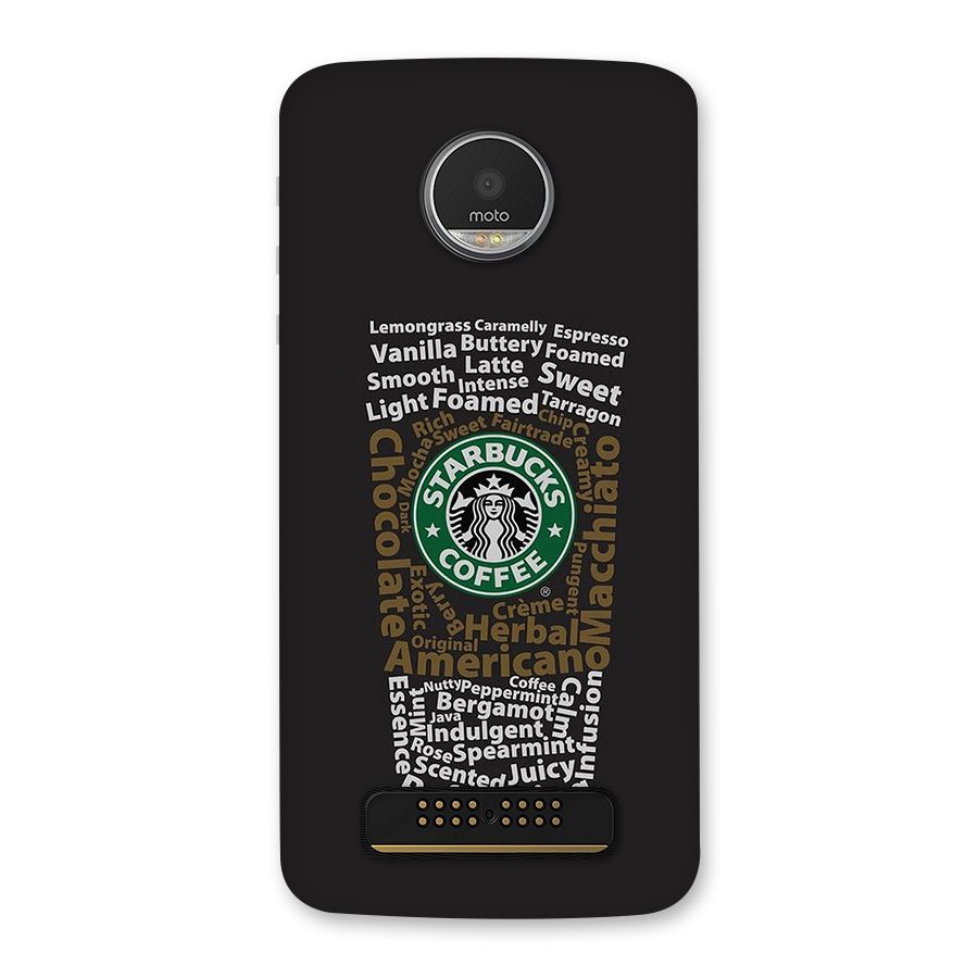 Glass StarBucks Back Case for Moto Z Play
