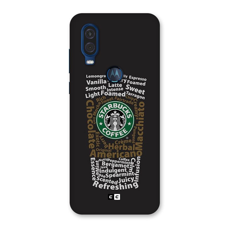 Glass StarBucks Back Case for Motorola One Vision