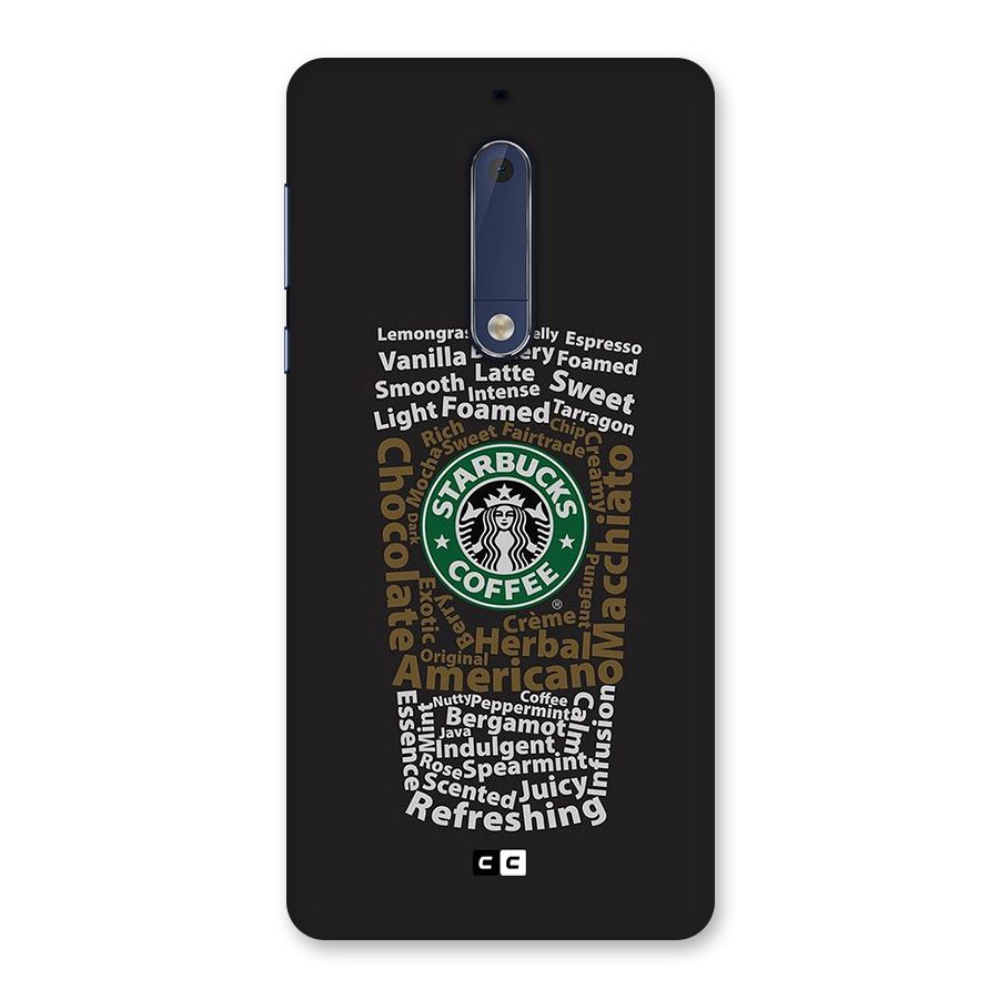 Glass StarBucks Back Case for Nokia 5