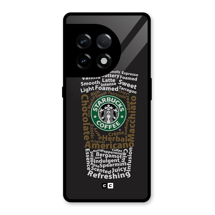 Glass StarBucks Glass Back Case for OnePlus 11R