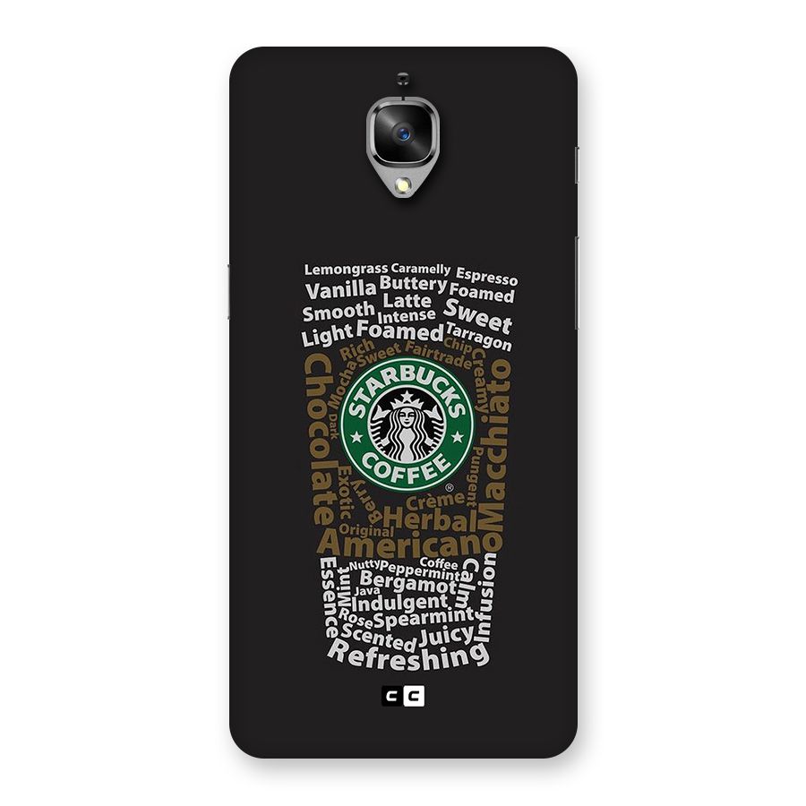 Glass StarBucks Back Case for OnePlus 3