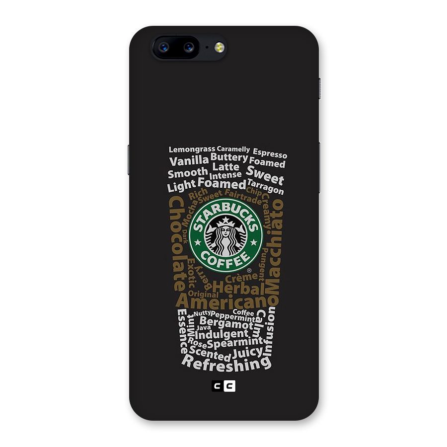 Glass StarBucks Back Case for OnePlus 5