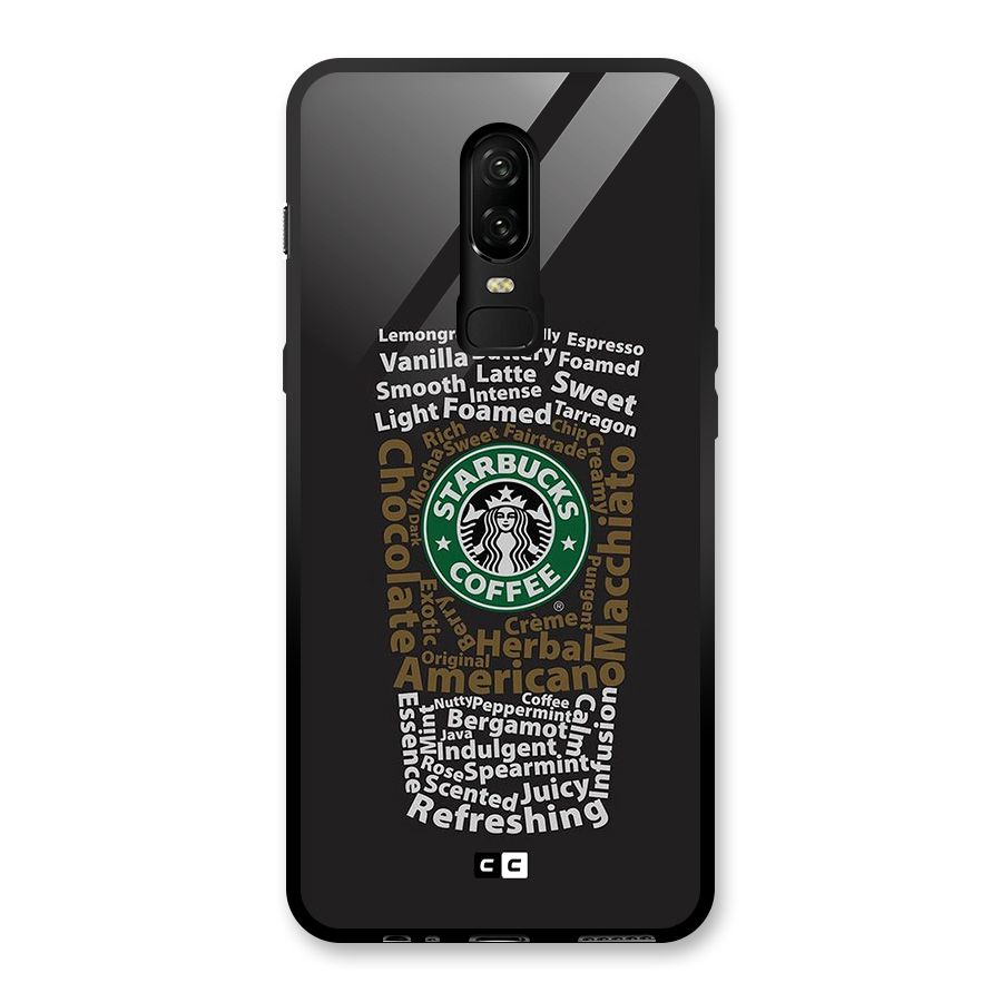Glass StarBucks Glass Back Case for OnePlus 6