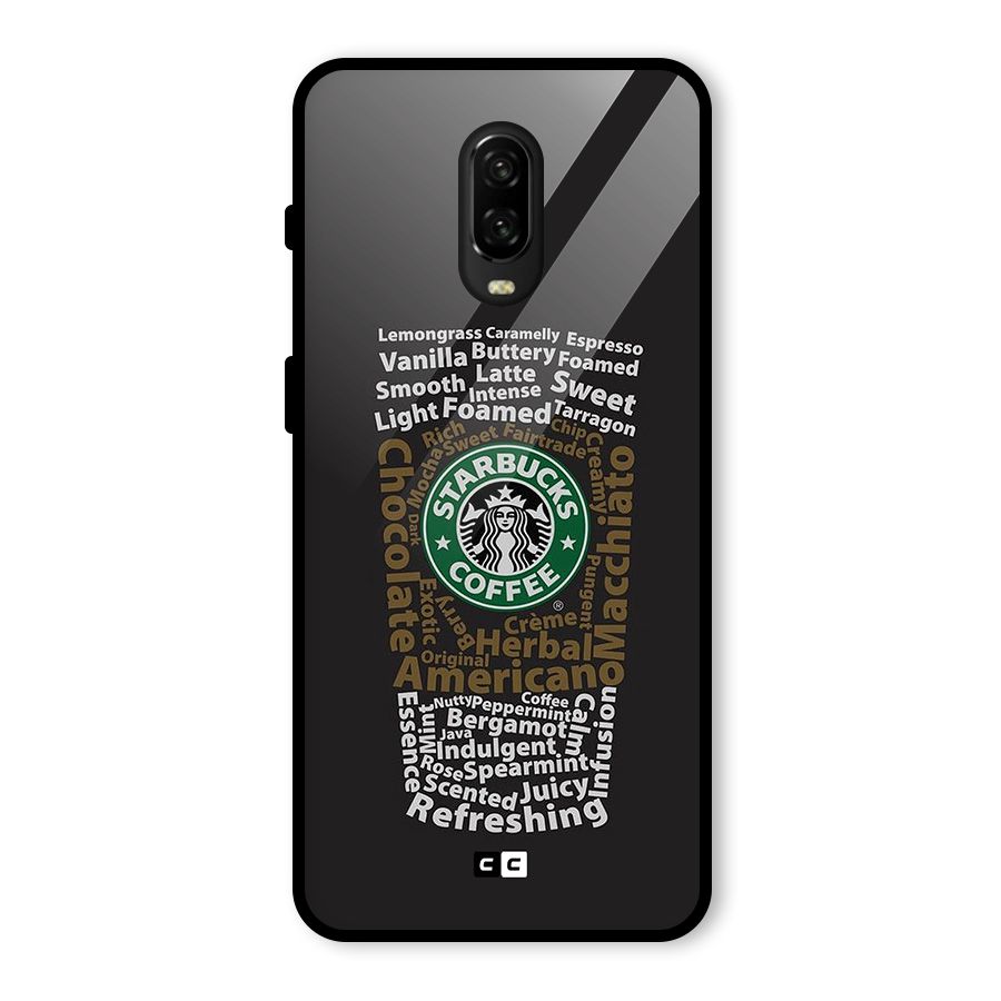 Glass StarBucks Glass Back Case for OnePlus 6T