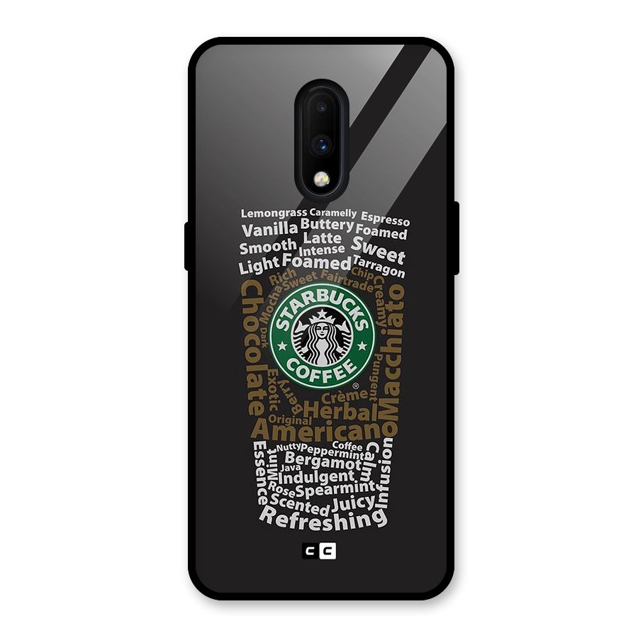 Glass StarBucks Glass Back Case for OnePlus 7