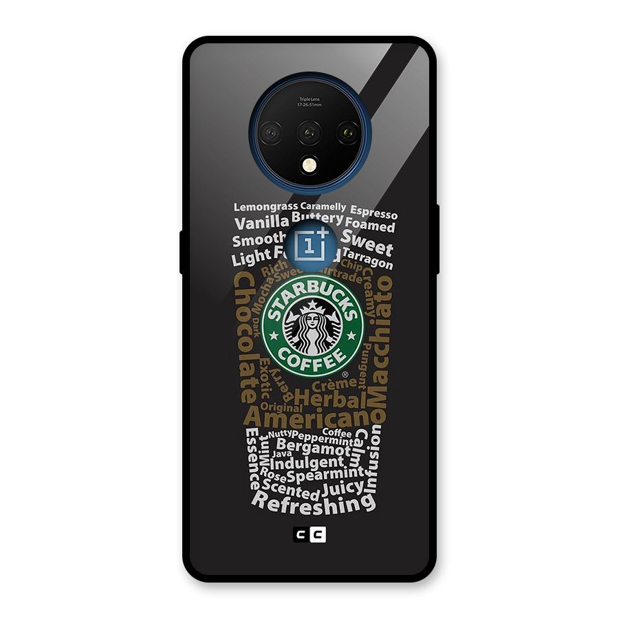 Glass StarBucks Glass Back Case for OnePlus 7T