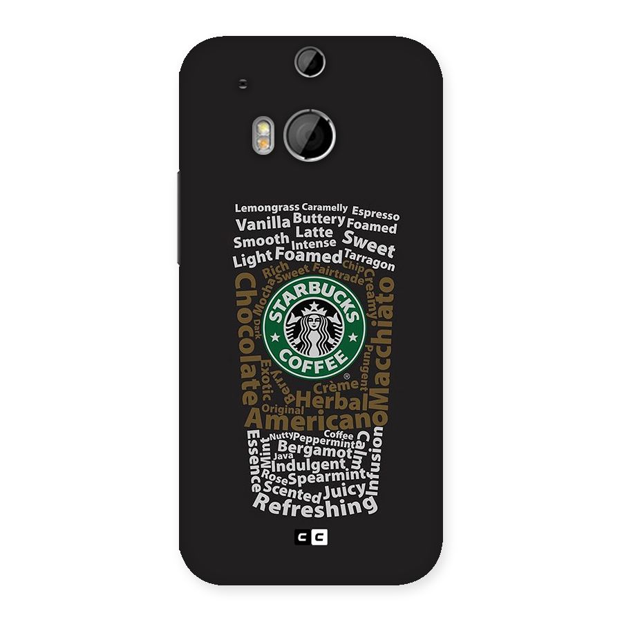 Glass StarBucks Back Case for One M8