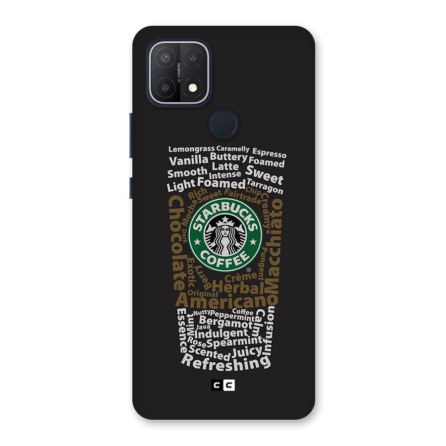 Glass StarBucks Back Case for Oppo A15