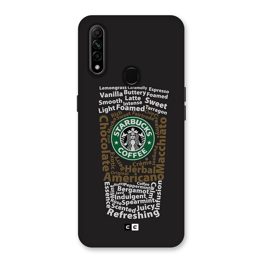 Glass StarBucks Back Case for Oppo A31