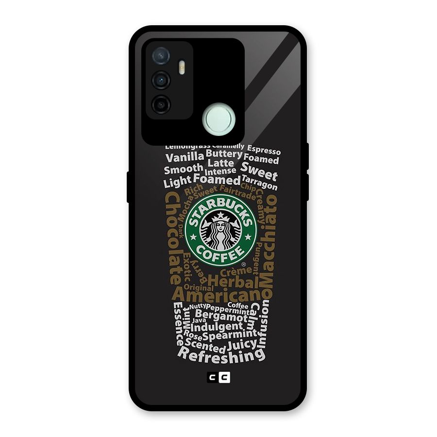 Glass StarBucks Glass Back Case for Oppo A53