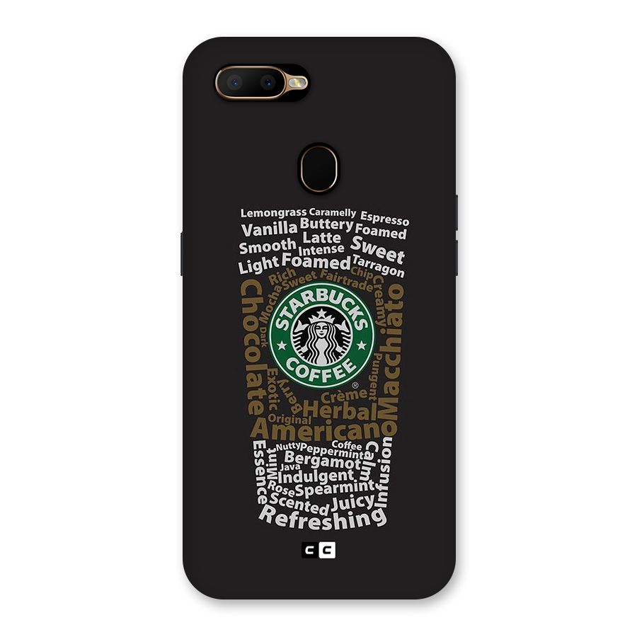 Glass StarBucks Back Case for Oppo A5s