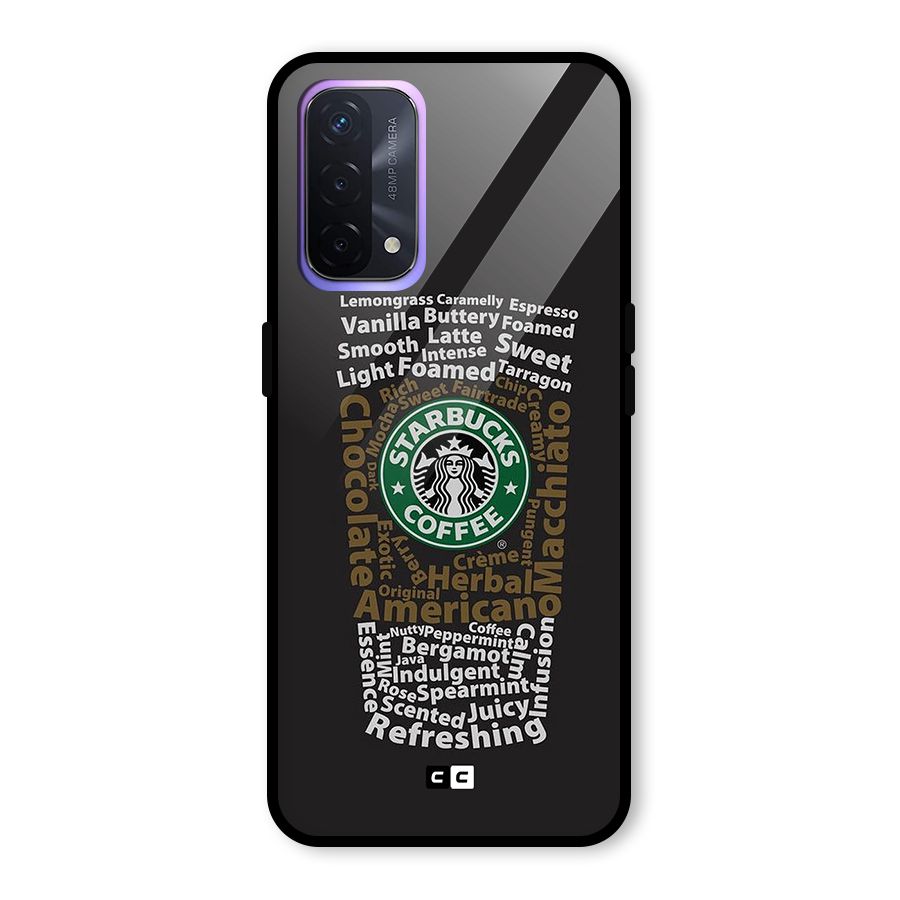 Glass StarBucks Glass Back Case for Oppo A74 5G