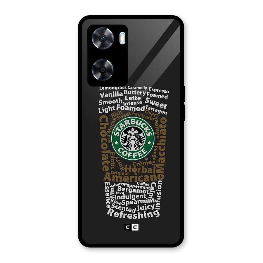 Glass StarBucks Glass Back Case for Oppo A77