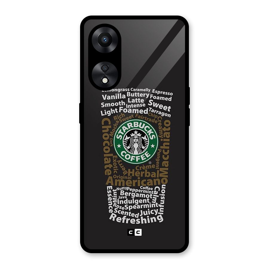 Glass StarBucks Glass Back Case for Oppo A78