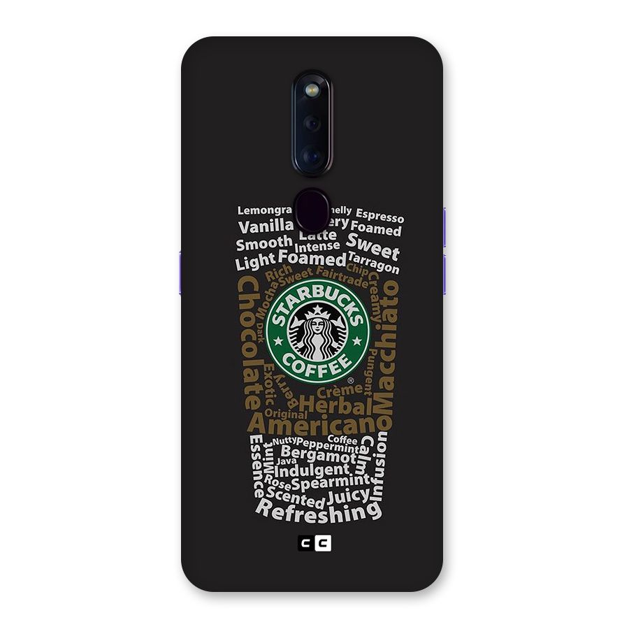 Glass StarBucks Back Case for Oppo F11 Pro