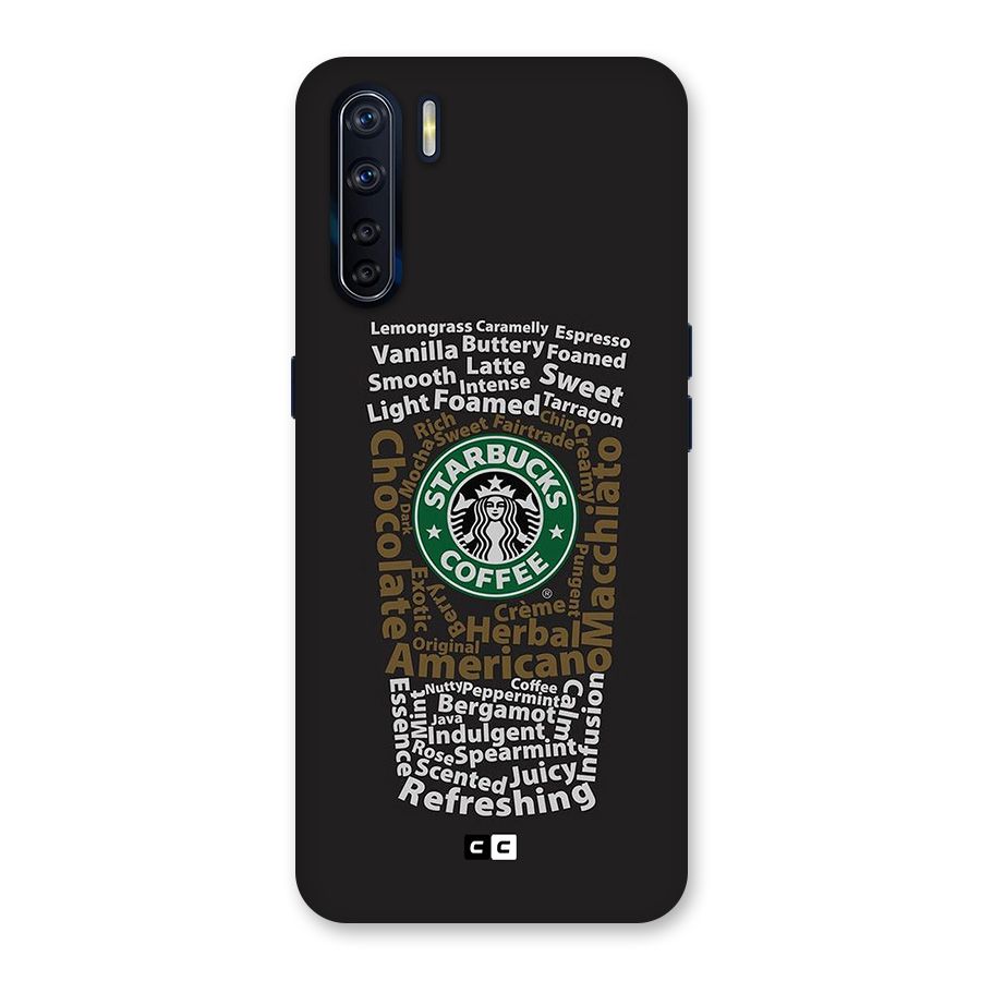 Glass StarBucks Glass Back Case for Oppo F15