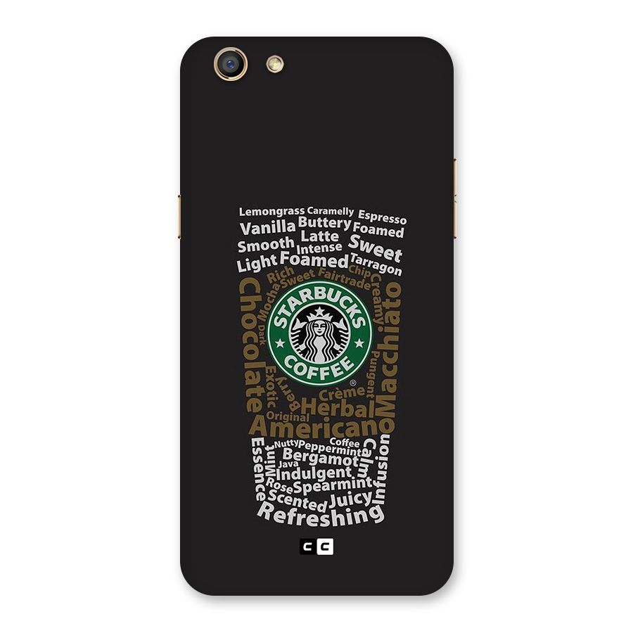 Glass StarBucks Back Case for Oppo F3