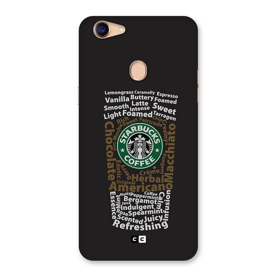 Glass StarBucks Back Case for Oppo F5