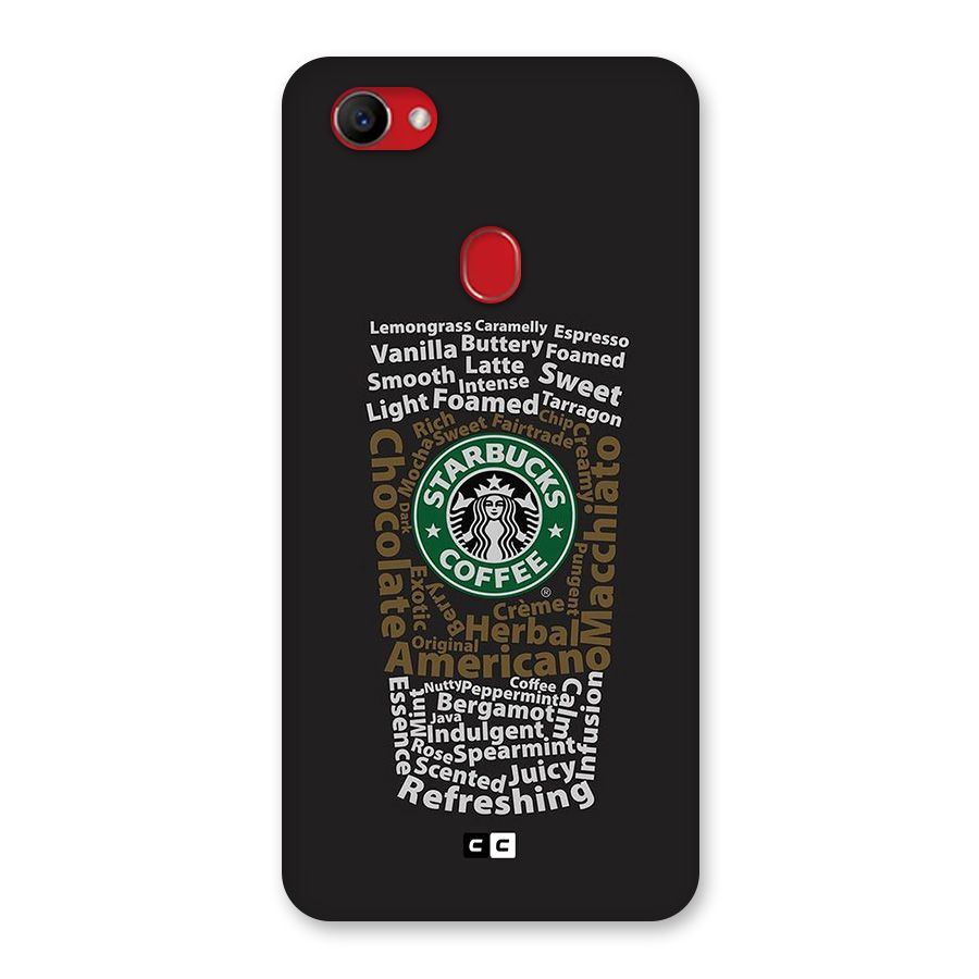 Glass StarBucks Back Case for Oppo F7